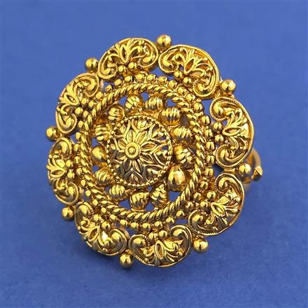 Antique Adjustable Ring with Gold Plating