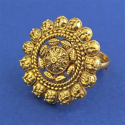 Antique Adjustable Ring with Gold Plating