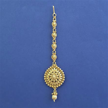 Antique Plain Gold Tikka with Gold Plating