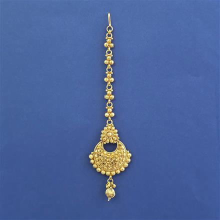Antique Plain Gold Tikka with Gold Plating