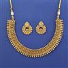Antique Plain Gold Necklace with Gold Plating