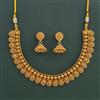 Antique Plain Gold Necklace with Gold Plating