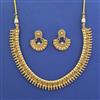Antique Plain Gold Necklace with Gold Plating