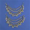 Antique Moti Ear Chain with Mehndi Plating