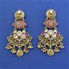 Antique Moti Earring with Matte Gold Plating
