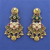 Antique Moti Earring with Matte Gold Plating