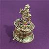 Antique Temple Sindoor Box with Gold Plating