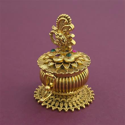 Antique Classic Sindoor Box with Gold Plating