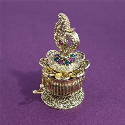 Antique Classic Sindoor Box with Gold Plating