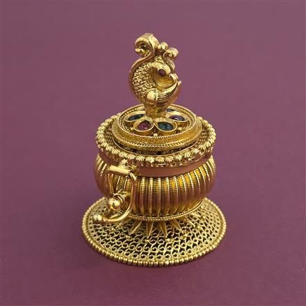 Antique Classic Sindoor Box with Gold Plating