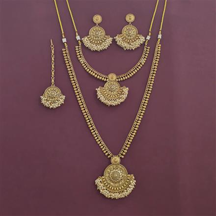 Antique Combo Necklace Set with Gold Plating