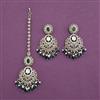 Antique Moti Earring Tikka with Mehndi Plating