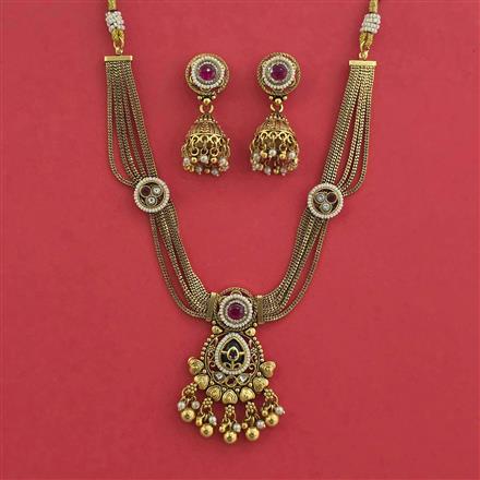 Antique Moti Necklace with Gold Plating