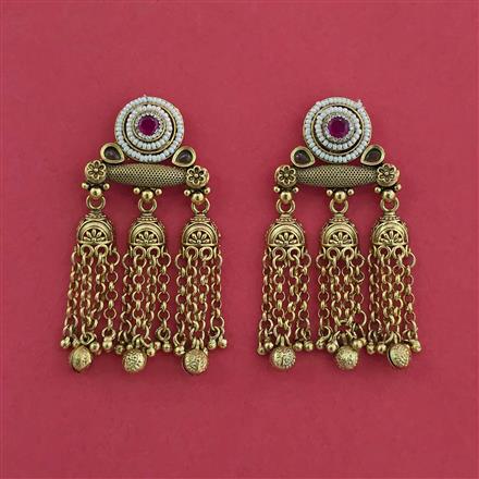 Antique Moti Earring with Gold Plating