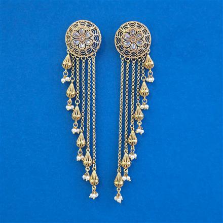 Antique Long Earring with Gold Plating