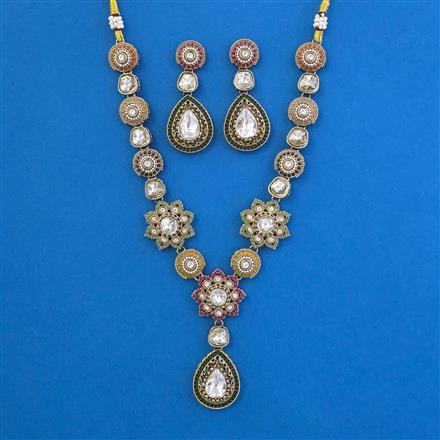 Antique Classic Necklace with Mehndi Plating