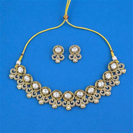 Antique Classic Necklace with Mehndi Plating