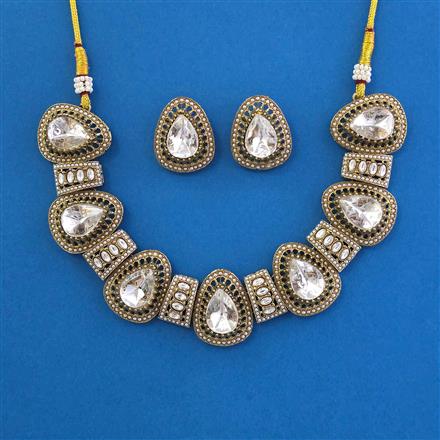 Antique Classic Necklace with Mehndi Plating