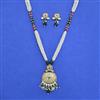 Antique Moti Pendant Set with Matte Gold Plating