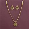 Antique Classic Pendant Set with Matte Gold Plating
