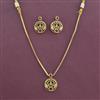 Antique Classic Pendant Set with Matte Gold Plating