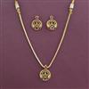 Antique Classic Pendant Set with Matte Gold Plating