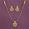 Antique Classic Pendant Set with Matte Gold Plating
