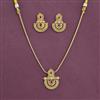 Antique Classic Pendant Set with Matte Gold Plating