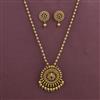 Antique Classic Pendant Set with Matte Gold Plating