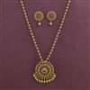 Antique Classic Pendant Set with Matte Gold Plating