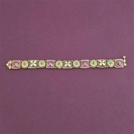 Antique Openable Bracelet with Matte Gold Plating