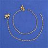Antique Plain Gold Payal with Gold Plating