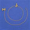 Antique Plain Gold Payal with Gold Plating