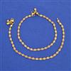 Antique Plain Gold Payal with Gold Plating