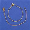 Antique Plain Gold Payal with Gold Plating