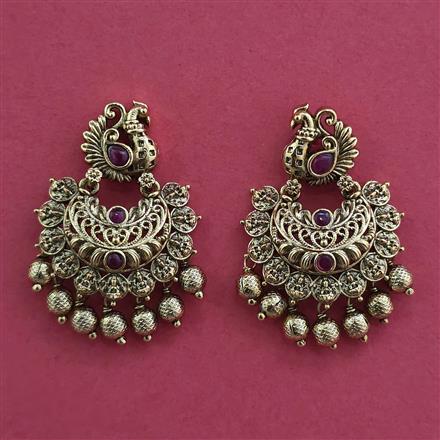 Antique Classic Earring with Matte Gold Plating