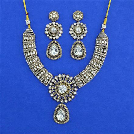 Antique Classic Necklace with Mehndi Plating