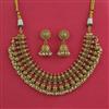 Antique Moti Necklace with Matte Gold Plating