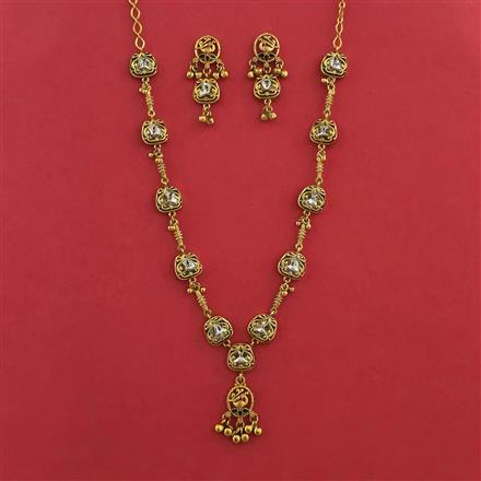 Antique Classic Necklace with Matte Gold Plating