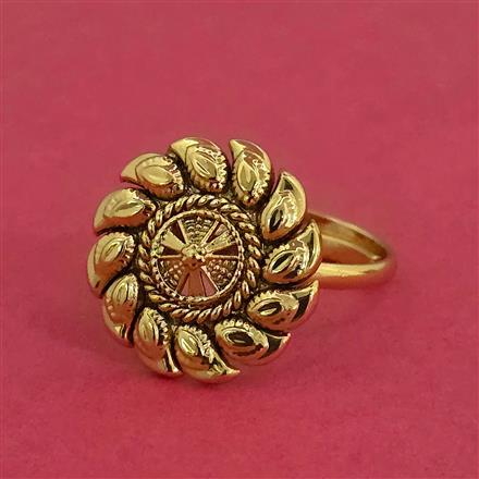 Antique Adjustable Ring with Gold Plating