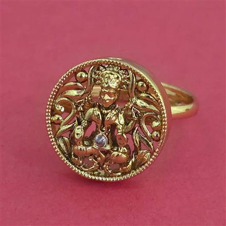 Antique Temple Ring with Gold Plating