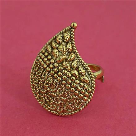 Antique Adjustable Ring with Gold Plating