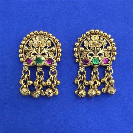 Antique Classic Earring with Matte Gold Plating