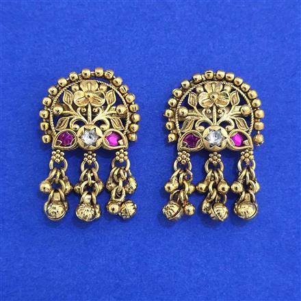 Antique Classic Earring with Matte Gold Plating