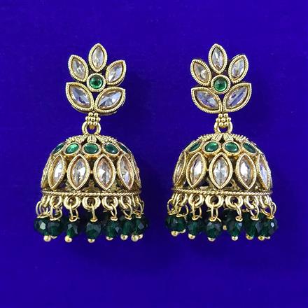 Antique Jhumki with Matte Gold Plating