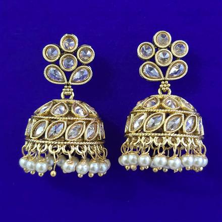 Antique Jhumki with Matte Gold Plating