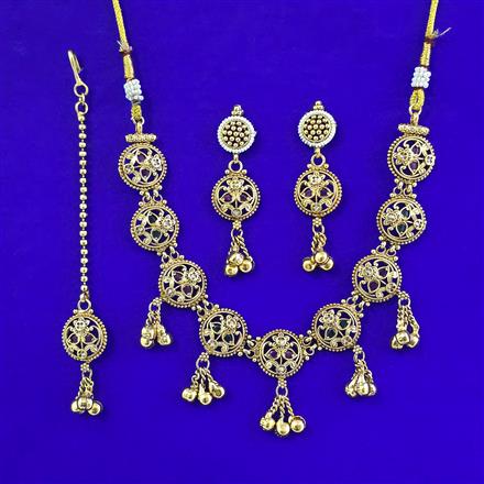 Antique Classic Necklace with Matte Gold Plating