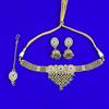 Antique Moti Necklace with Matte Gold Plating