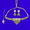 Antique Moti Necklace with Matte Gold Plating