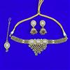 Antique Moti Necklace with Matte Gold Plating